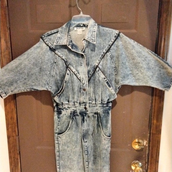 "JUST US"  Blue Jean Dress (Vintage like new) - Picture 1 of 7